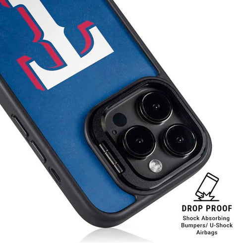 MLB Texas Rangers - Solid Distressed iPhone 16 Pro Kickstand Case